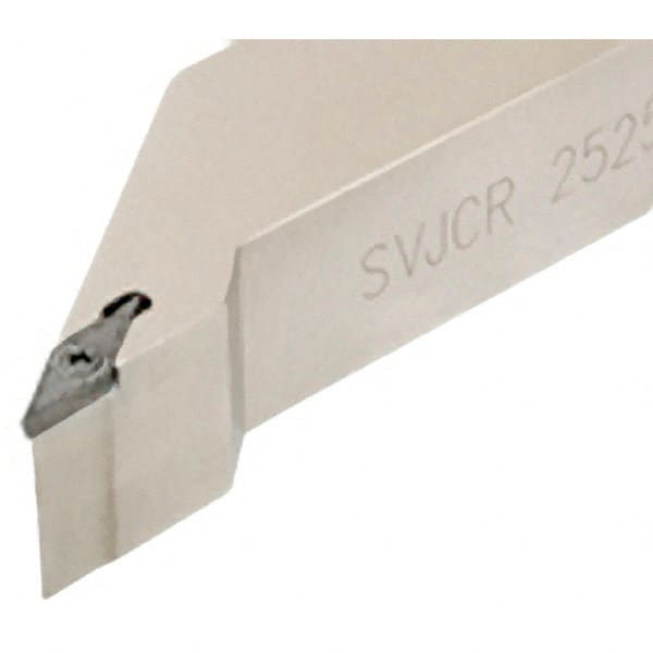 Iscar - SVJC, Right Hand Cut, 93° Lead Angle, 25mm Shank Height x 25mm Shank Width, Neutral Rake Indexable Turning Toolholder - 150mm OAL, VC..1604.. Insert Compatibility, Series Isoturn - Exact Tooling