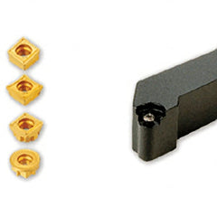 Iscar - SUXC, Right Hand Cut, 20mm Shank Height x 20mm Shank Width, Neutral Rake Indexable Turning Toolholder - 125mm OAL, C/QC95MT 1005.., RC90MT 1205.., SC45MT 1005.. Insert Compatibility, Series ChamTurn - Exact Tooling