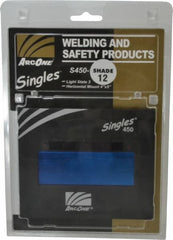 ArcOne - 5-1/4" Wide x 4-1/2" High, Lens Shade 12, Auto-Darkening Lens - 0.2" Thick, Green, Horizontal Mount - Exact Tooling