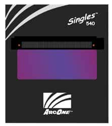 ArcOne - 4-1/2" Wide x 5-1/4" High, Lens Shade 9, Auto-Darkening Lens - 0.2" Thick, Green, Vertical Mount - Exact Tooling
