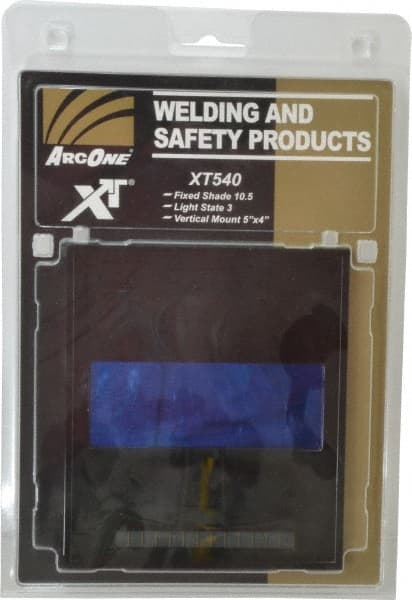ArcOne - 4-1/2" Wide x 5-1/4" High, Lens Shade 3 to 10, Auto-Darkening Lens - 0.2" Thick, Green, Vertical Mount - Exact Tooling
