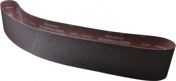 Norton - 4" Wide x 54" OAL, 50 Grit, Aluminum Oxide Abrasive Belt - Aluminum Oxide, Coarse, Coated, X Weighted Cloth Backing, Series R228 - Exact Tooling