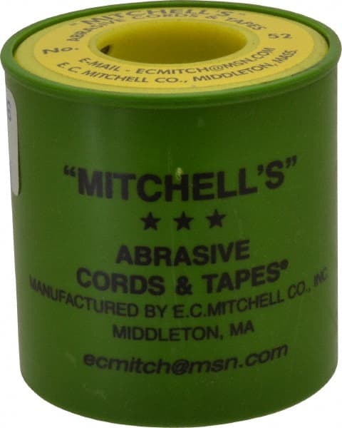 Made in USA - 0.05" Wide, 150 Grit Aluminum Oxide Abrasive Cord - 50' Long, Very Fine Grade - Exact Tooling