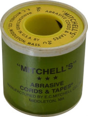 Made in USA - 3/32" Wide, 180 Grit Crocus Abrasive Tape - 50' Long, Very Fine Grade - Exact Tooling