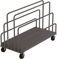 Jamco - 2,000 Lb Capacity Adjustable Sheet & Panel Truck - Steel Deck, 48" OAW, 9" Platform Height - Exact Tooling