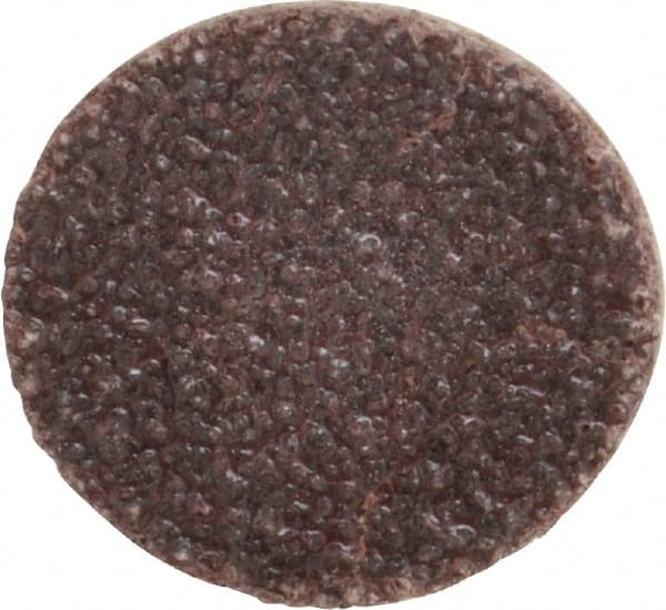 Made in USA - 3/4" Diam, 60 Grit Aluminum Oxide Adhesive PSA Disc - Medium Grade, Black & White, Cloth Backing, Flexible - Exact Tooling