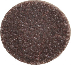 Made in USA - 3/4" Diam, 60 Grit Aluminum Oxide Adhesive PSA Disc - Medium Grade, Black & White, Cloth Backing, Flexible - Exact Tooling