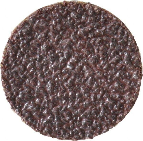 Made in USA - 1" Diam, 40 Grit Aluminum Oxide Adhesive PSA Disc - Coarse Grade, Black & White, Cloth Backing, Flexible - Exact Tooling