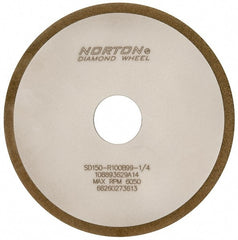 Norton - 6" Diam x 1-1/4" Hole x 1/8" Thick, 150 Grit Surface Grinding Wheel - Diamond, Type 1A1, Very Fine Grade, Resinoid Bond - Exact Tooling