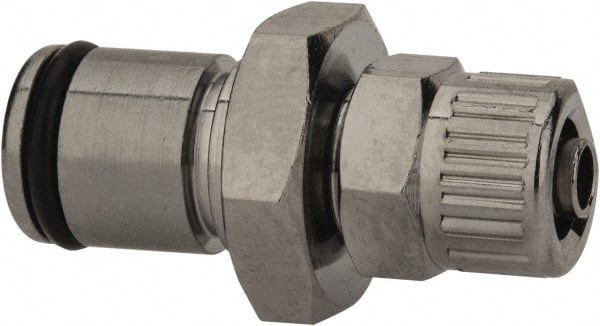 CPC Colder Products - PTF Brass, Quick Disconnect, Inline Coupling Insert - 250 Max psi, -40 to 180°F, 1.87" OAL x 0.75" Overall Height, Chrome Plated - Exact Tooling