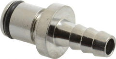 CPC Colder Products - 1/4" Inside Tube Diam, Brass, Quick Disconnect, Hose Barb Inline Coupling Insert - 250 Max psi, -40 to 180°F, 1.87" OAL x 0.75" Overall Height, Chrome Plated - Exact Tooling