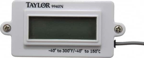 Taylor - -40 to 300°F Digital Panel Thermometer - LCD Display, 1.5 Volts - Exact Tooling