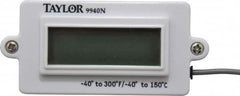 Taylor - -40 to 300°F Digital Panel Thermometer - LCD Display, 1.5 Volts - Exact Tooling