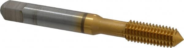 Kennametal - M8x1.25 Metric Coarse D9 Thread Limit Plug Thread Forming Tap - Vanadium High Speed Steel, TiN Finish, 2-23/32" OAL, 0.688" Thread Length, Right Hand Thread, Series 5910 - Exact Tooling