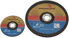 Value Collection - 9" Diam x 1/8" Thick x 5/8-11 Threaded Arbor, Type 27 Depressed Center Wheel - 6,600 Max RPM - Exact Tooling