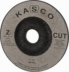Made in USA - 4-1/2" Wheel Diam, 1/4" Wheel Thickness, 7/8" Arbor Hole, Type 27 Depressed Center Wheel - Zirconia Alumina, 12,000 Max RPM, Compatible with Angle Grinder - Exact Tooling