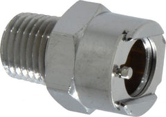 CPC Colder Products - 1/4 NPT Brass, Quick Disconnect, Coupling Body - 250 Max psi, -40 to 180°F, 1.14" OAL x 0.75" Overall Height, Chrome Plated - Exact Tooling