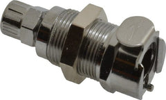 CPC Colder Products - PTF Brass, Quick Disconnect, Panel Mount Coupling Body - 250 Max psi, -40 to 180°F, 2" OAL x 0.75" Overall Height, Chrome Plated - Exact Tooling
