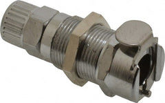 CPC Colder Products - PTF Brass, Quick Disconnect, Panel Mount Coupling Body - 250 Max psi, -40 to 180°F, 2" OAL x 0.75" Overall Height, Chrome Plated - Exact Tooling