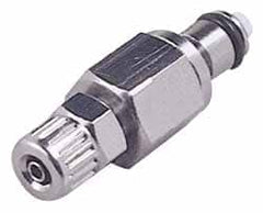 CPC Colder Products - PTF Brass, Quick Disconnect, Valved Inline Coupling Insert - 250 Max psi, -40 to 180°F, 2" OAL x 0.63" Overall Height, Chrome Plated - Exact Tooling