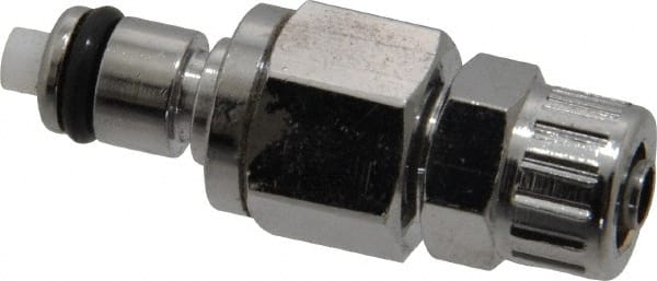 CPC Colder Products - 1/4" Outside Diam, Chrome Plated Brass Push-to-Connect Male Connector - 250 Max psi, Buna Nitrile O-Ring - Exact Tooling