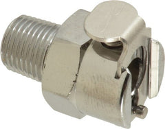 CPC Colder Products - 1/8 NPT Brass, Quick Disconnect, Valved Coupling Body - 250 Max psi, -40 to 180°F, 1.08" OAL x 0.63" Overall Height, Chrome Plated - Exact Tooling