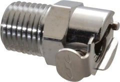 CPC Colder Products - 1/4 NPT Brass, Quick Disconnect, Valved Coupling Body - 250 Max psi, -40 to 180°F, 1.08" OAL x 0.63" Overall Height, Chrome Plated - Exact Tooling
