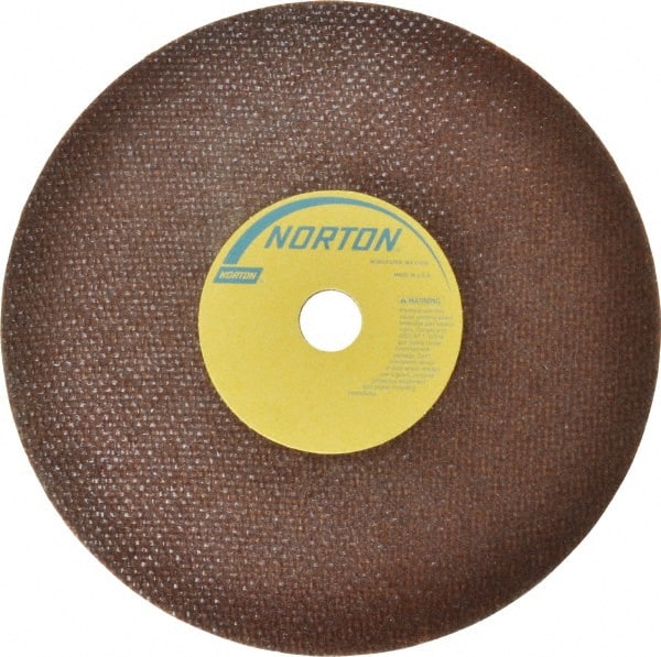 Norton - 7" 60 Grit Aluminum Oxide Cutoff Wheel - 0.035" Thick, 5/8" Arbor, 8,730 Max RPM, Use with Circular Saws - Exact Tooling