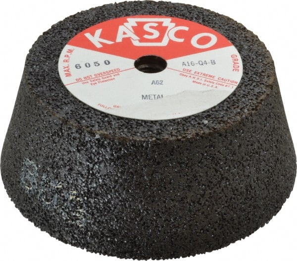 Made in USA - 6" Diam, 2" Overall Thickness, 62 Grit, Type 11 Tool & Cutter Grinding Wheel - Medium Grade, Aluminum Oxide, Q Hardness, 6,050 RPM - Exact Tooling