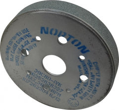 Norton - 6" Diam, 4" Hole Size, 1" Overall Thickness, 80 Grit, Type 2 Tool & Cutter Grinding Wheel - Medium Grade, Silicon Carbide, I Hardness, Vitrified Bond, 3,600 RPM - Exact Tooling