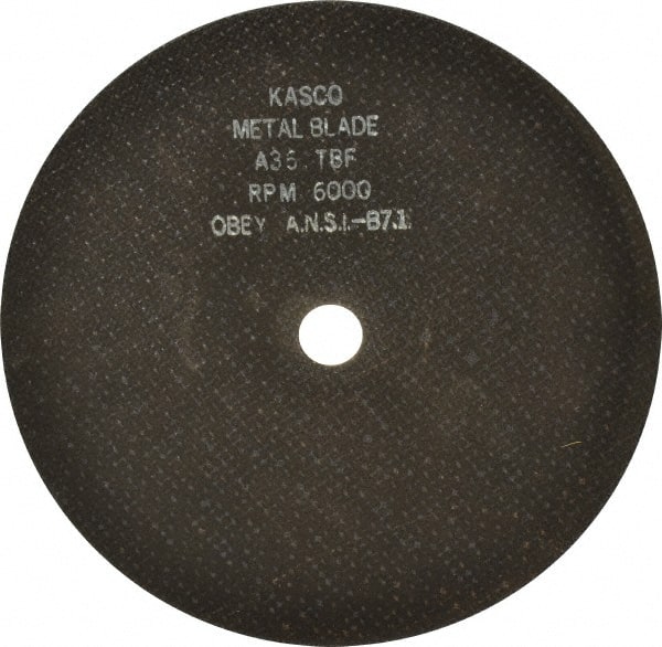 Made in USA - 9" 36 Grit Aluminum Oxide Cutoff Wheel - 1/8" Thick, 7/8" Arbor, 6,000 Max RPM, Use with Angle Grinders - Exact Tooling