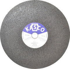 Made in USA - 12" 36 Grit Aluminum Oxide Cutoff Wheel - 1/8" Thick, 1" Arbor, 5,095 Max RPM, Use with Stationary Tools - Exact Tooling