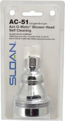 Sloan Valve Co. - 2.5 GPM, 2-1/2 Face Diameter, Shower Head - Chrome Plated, Brass - Exact Tooling