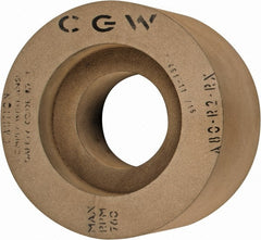 Camel Grinding Wheels - 6" Wide x 12" Diam, Type 7 Feed Regulating Wheel - 5" Hole Size, 80 Grit, Hardness R, 7-1/2" Diam x 1-1/2" Deep Recess, 7-1/2" Diam x 1-1/2" Deep Opposite Side Recess - Exact Tooling