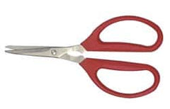 Clauss - 1-1/2" LOC, 6-1/4" OAL Stainless Steel Standard Shears - Ambidextrous, Plastic Straight Handle, For General Purpose Use - Exact Tooling