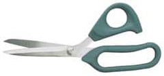 Clauss - 3-1/2" LOC, 9" OAL Stainless Steel Standard Shears - Ambidextrous, Offset Handle, For General Purpose Use - Exact Tooling