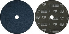 Camel Grinding Wheels - 9" Diam 7/8" Hole 36 Grit Fiber Disc - Very Coarse Grade, Zirconia Alumina, 6,600 Max RPM - Exact Tooling
