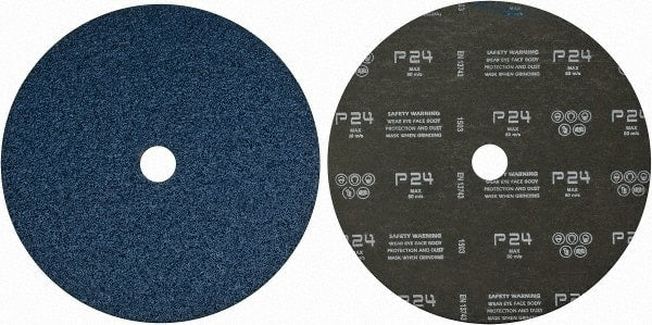 Camel Grinding Wheels - 9" Diam 7/8" Hole 24 Grit Fiber Disc - Very Coarse Grade, Zirconia Alumina, 6,600 Max RPM - Exact Tooling