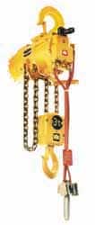 Ingersoll-Rand - 4,400 Lb Load Limit, 10' Max Height Top Hook Air Hoist - 13 FPM Lift Speed, 23" Min Headroom, Pendant Control - Exact Tooling