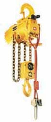 Ingersoll-Rand - 4,400 Lb Load Limit, 10' Max Height Top Hook Air Hoist - 13 FPM Lift Speed, 23" Min Headroom, Pendant Control - Exact Tooling
