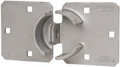 American Lock - 8-1/2" Long x 4-1/2" Wide, Door Hasp - Hardened Steel - Exact Tooling