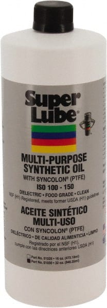 Synco Chemical - 1 Qt Bottle Synthetic Multi-Purpose Oil - -42.78 to 232.22°F, SAE 85W, ISO 150, 681.5 SUS at 40°C, Food Grade - Exact Tooling
