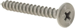 Buildex - #10 Pancake Head Phillips Sheet Metal Screw - Steel, 1-1/2" Length Under Head - Exact Tooling