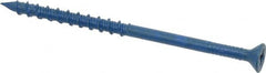 Made in USA - 3/16" Diam, 3-1/4" OAL, Phillips Drive, Concrete Screw & Masonry Fastener - Steel, Blue Climaseal Finish, Includes Drill Bit - Exact Tooling