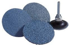 Norton - 4" Disc Diam, 60 Grit, Zirconia Alumina Quick Change Disc - Type S Attaching System, Coated, Medium Grade, R821 Series - Exact Tooling