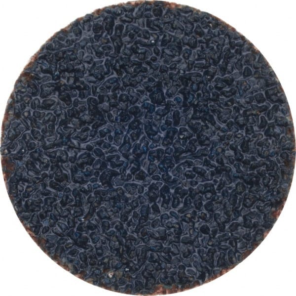 Norton - 1" Disc Diam, 50 Grit, Zirconia Alumina Quick Change Disc - Type S Attaching System, Coated, Brown, Coarse Grade, R821 Series - Exact Tooling