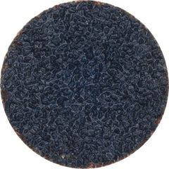 Norton - 1" Disc Diam, 50 Grit, Zirconia Alumina Quick Change Disc - Type S Attaching System, Coated, Brown, Coarse Grade, R821 Series - Exact Tooling