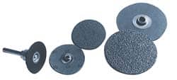 Norton - 1-1/2" Disc Diam, 50 Grit, Aluminum Oxide Quick Change Disc - Type S Attaching System, Coated, Brown, Coarse Grade, R228 Series - Exact Tooling