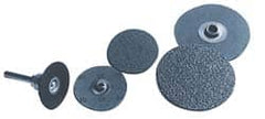 Norton - 1-1/2" Disc Diam, 50 Grit, Aluminum Oxide Quick Change Disc - Type S Attaching System, Coated, Brown, Coarse Grade, R228 Series - Exact Tooling