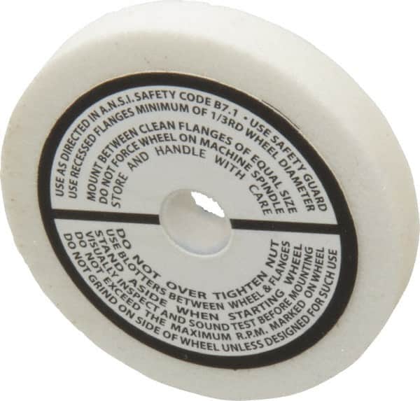 Grier Abrasives - 80 Grit Aluminum Oxide Type 1 Internal Grinding Wheel - 2-1/2" Diam x 3/8" Hole x 3/8" Thick, 12,987 Max RPM, Medium Grade, K Hardness, Vitrified Bond - Exact Tooling